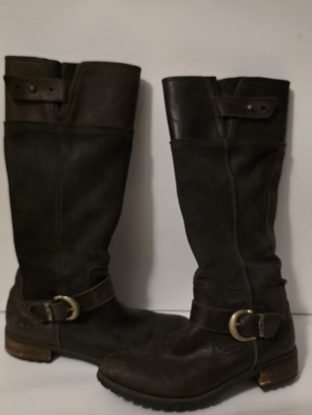 Timberland Women's Tall Brown Leather & Suede Riding Boots 8.5